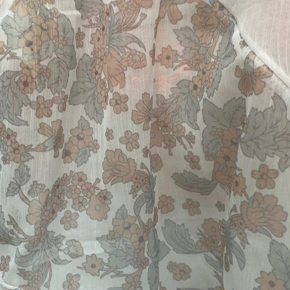 Free People Bloomfield Patchwork delicate sheer fabric tie front top - Picture 10 of 10